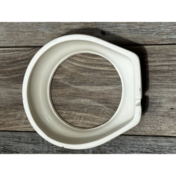 Ceramic Candle Hearth With Black Floral Scroll Print Pattern - Picture 7 of 12